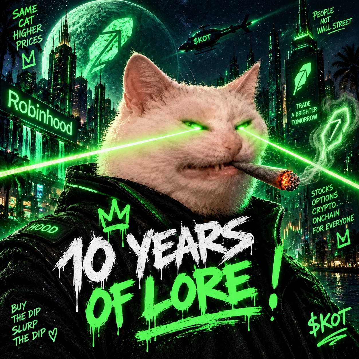 KOT neon Robinhood vision meme